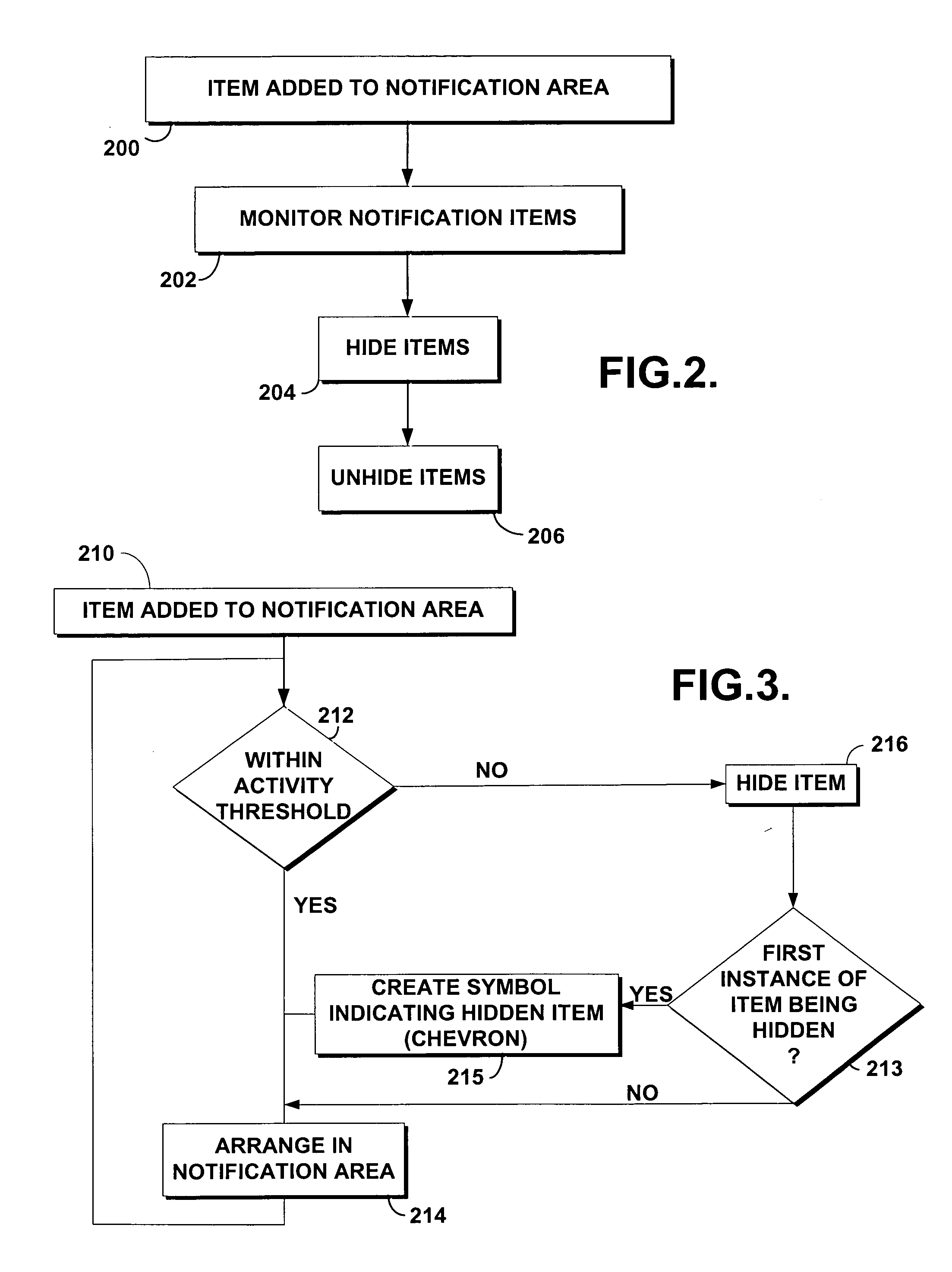 Method and system for reducing notification area clutter