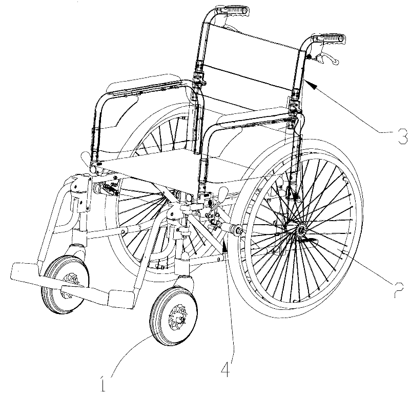 Brake structure and wheelchair comprising same