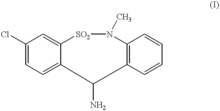 Process for the preparation of 11-amino-3-chloro-6,11-dihydro-5,5-dioxo-6-methyl-dibenzo[c,f][1,2]thiazepine and application to the synthesis of tianeptine