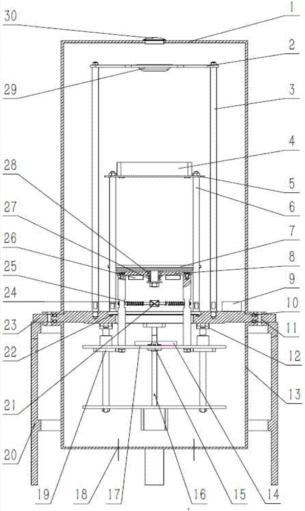 Intelligent experiment table for testing degrading effect of formaldehyde-degraded functional material