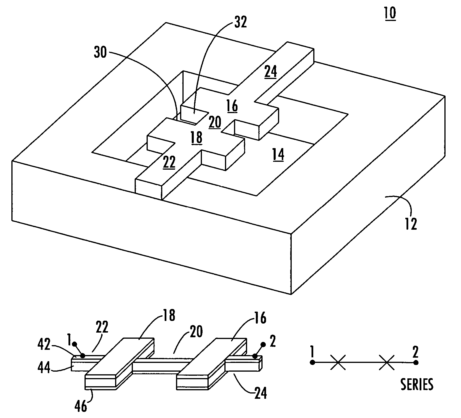 Resonator system with a plurality of individual mechanically coupled resonators and method of making same