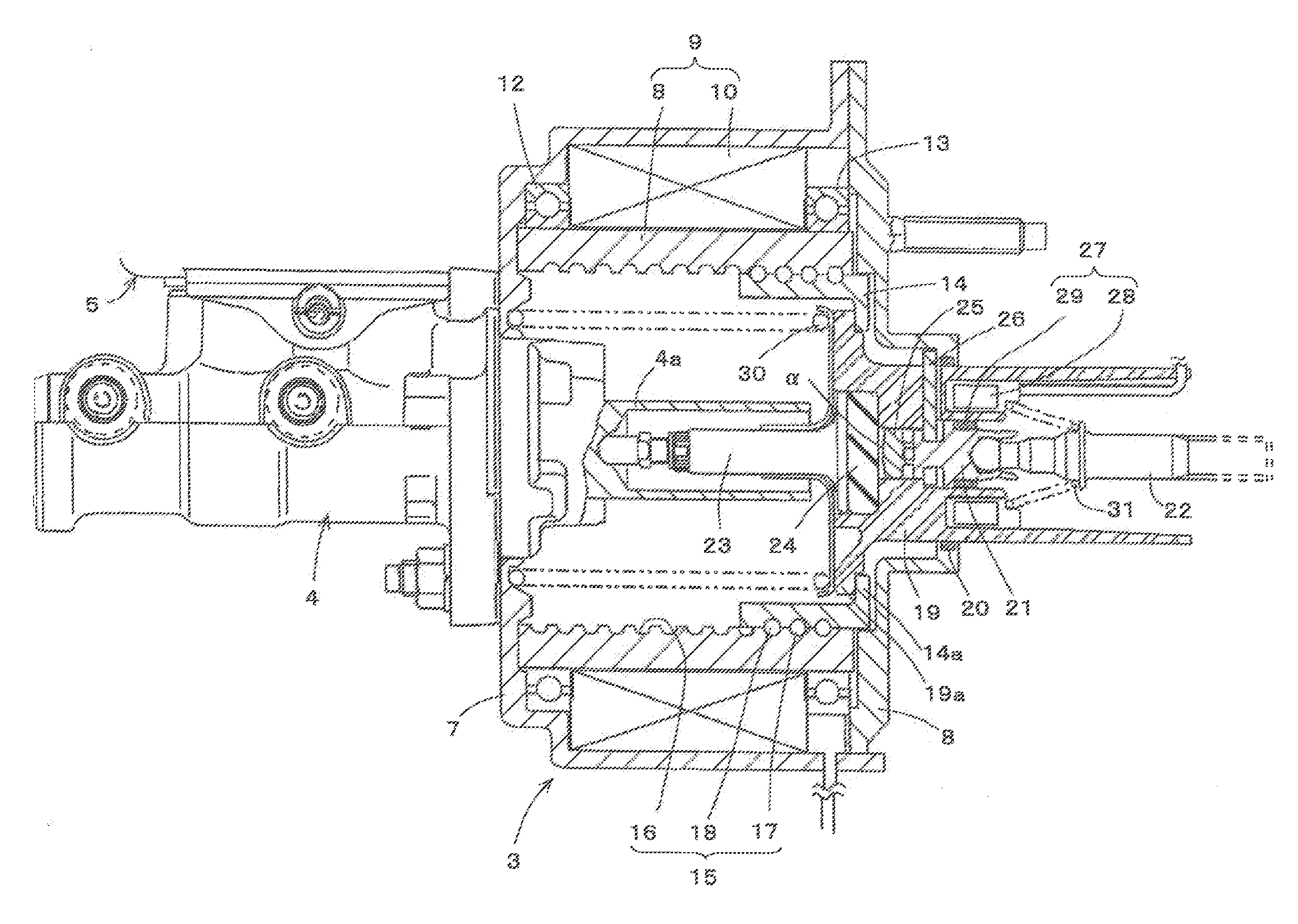Electric booster and brake device using the same