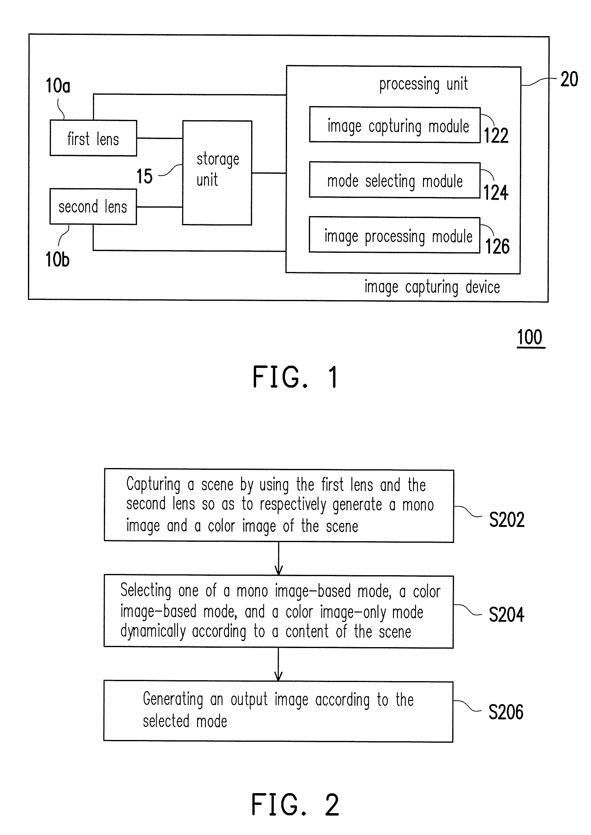 Image capturing device and hybrid image processing method thereof
