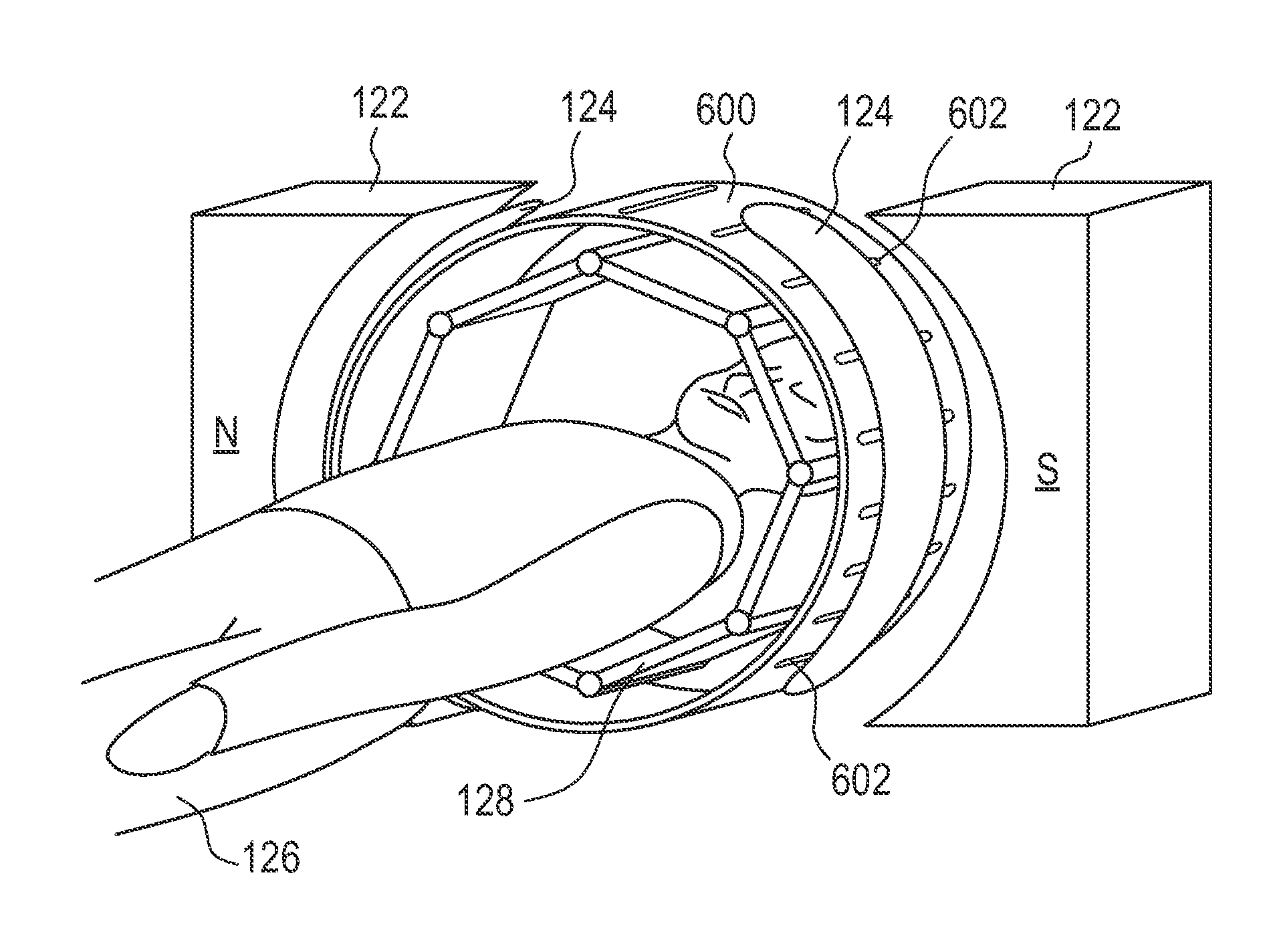 Inductively powered electric component of an MRI apparatus