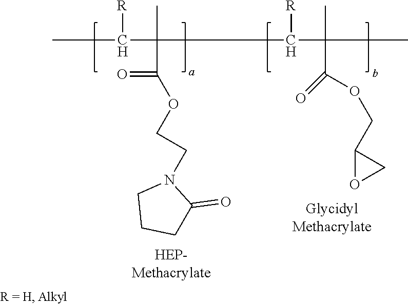 Hydroxyethylpyrrolidone ethacrylate/glycidyl  ethacrylate copolymers