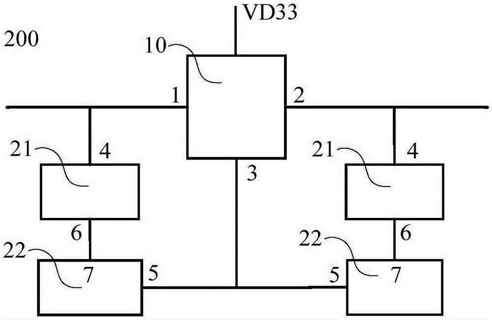 Power supply circuit of display device, and display device with same