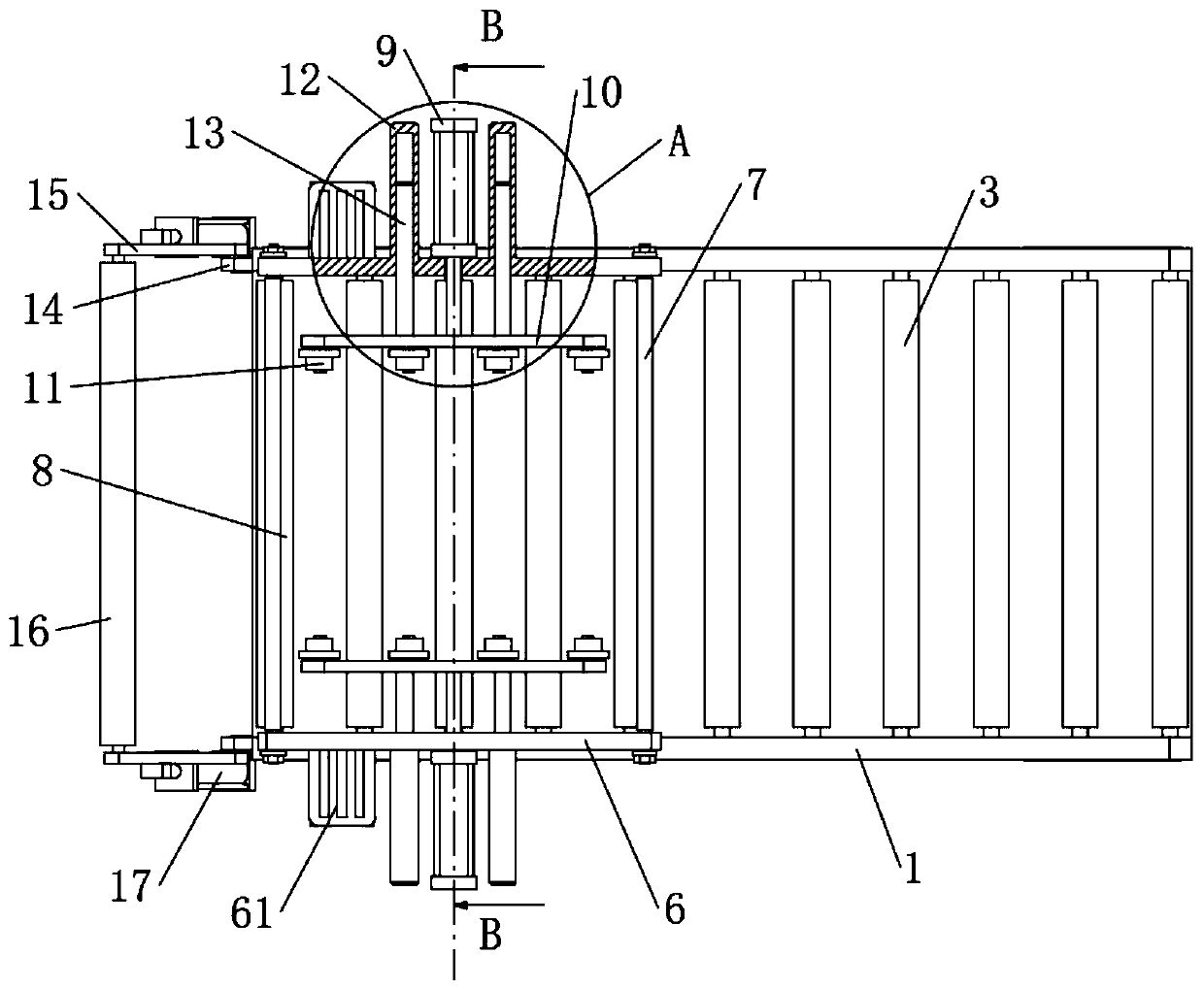 Iron sheet hardware part pressing-bending device