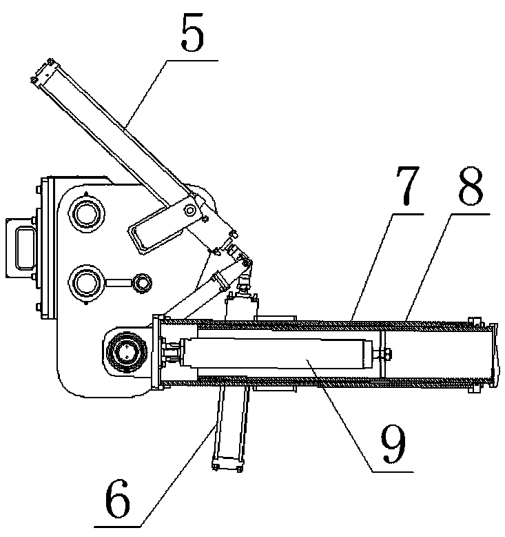 A four-station vulcanizing machine demoulding telescopic manipulator