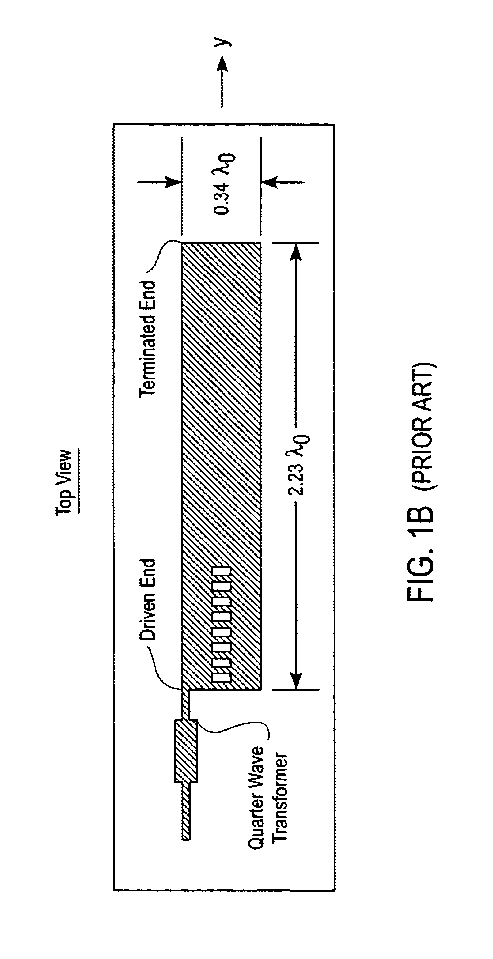 Leaky wave microstrip antenna with a prescribable pattern
