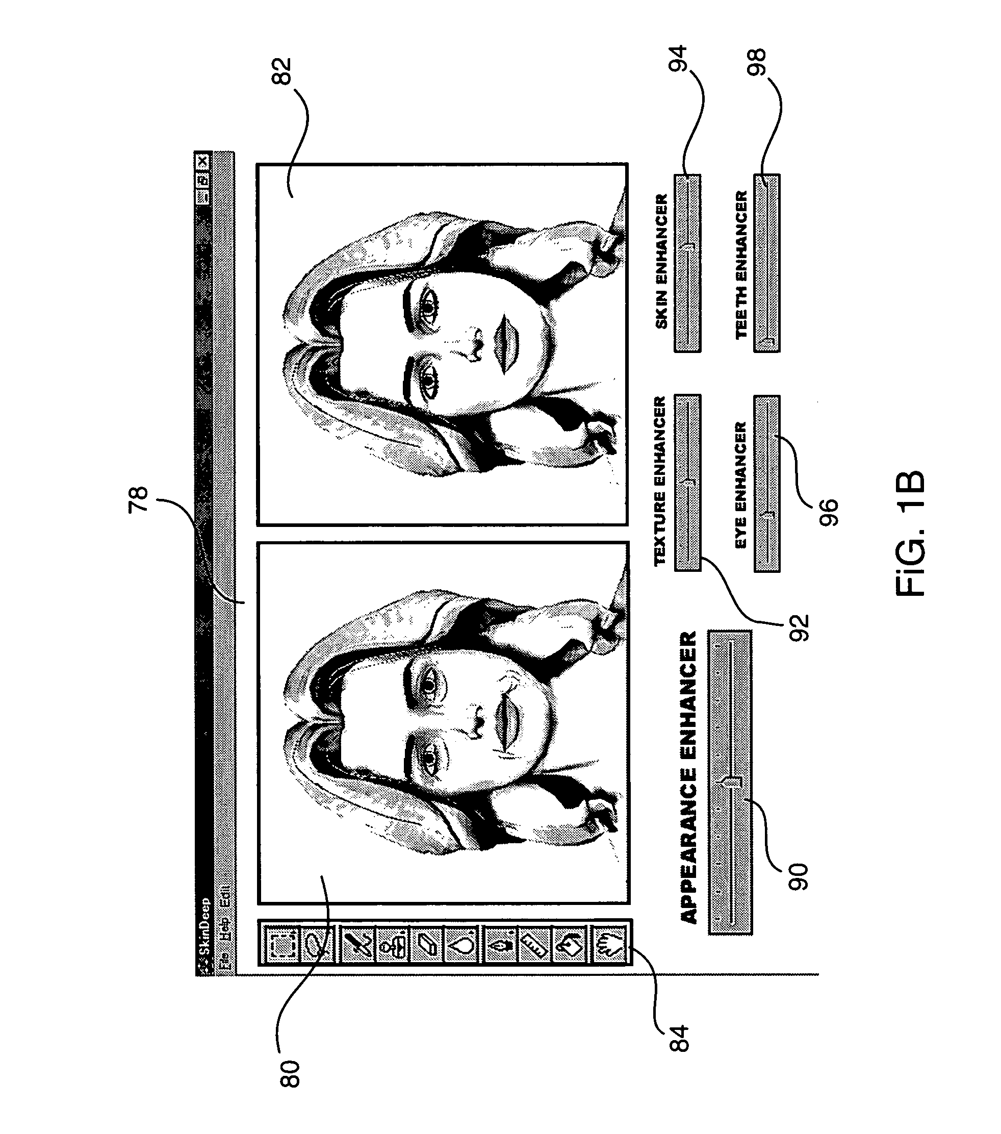 Method and system for enhancing portrait images that are processed in a batch mode