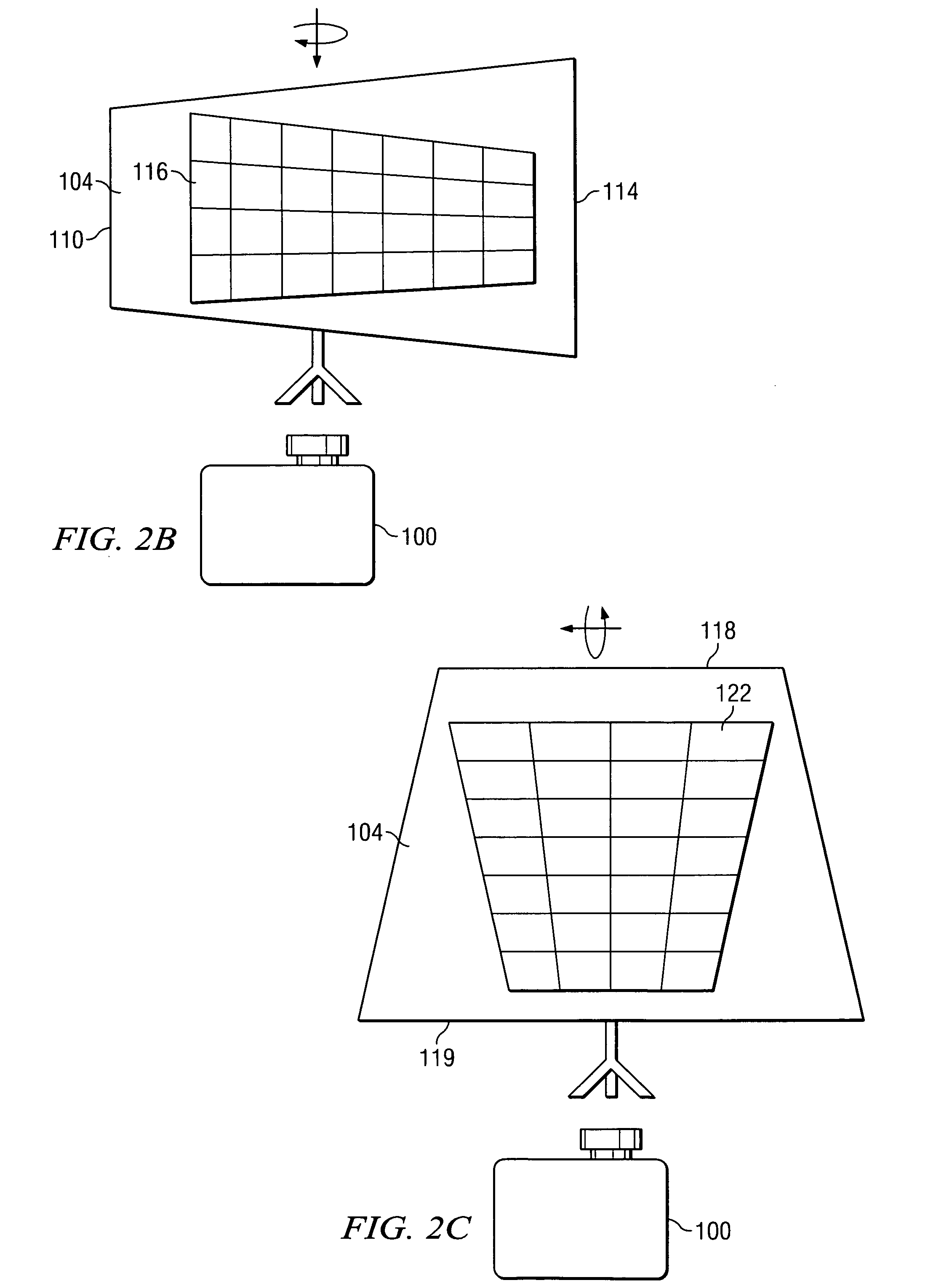 Multi-dimensional keystone correction image projection system and method