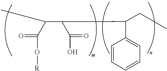 Composition of modified maleic anhydride and epoxy resin