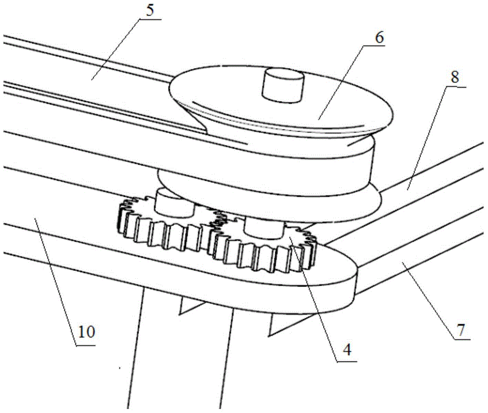 Impeller of foldable-blade vertical shaft based on belt drive