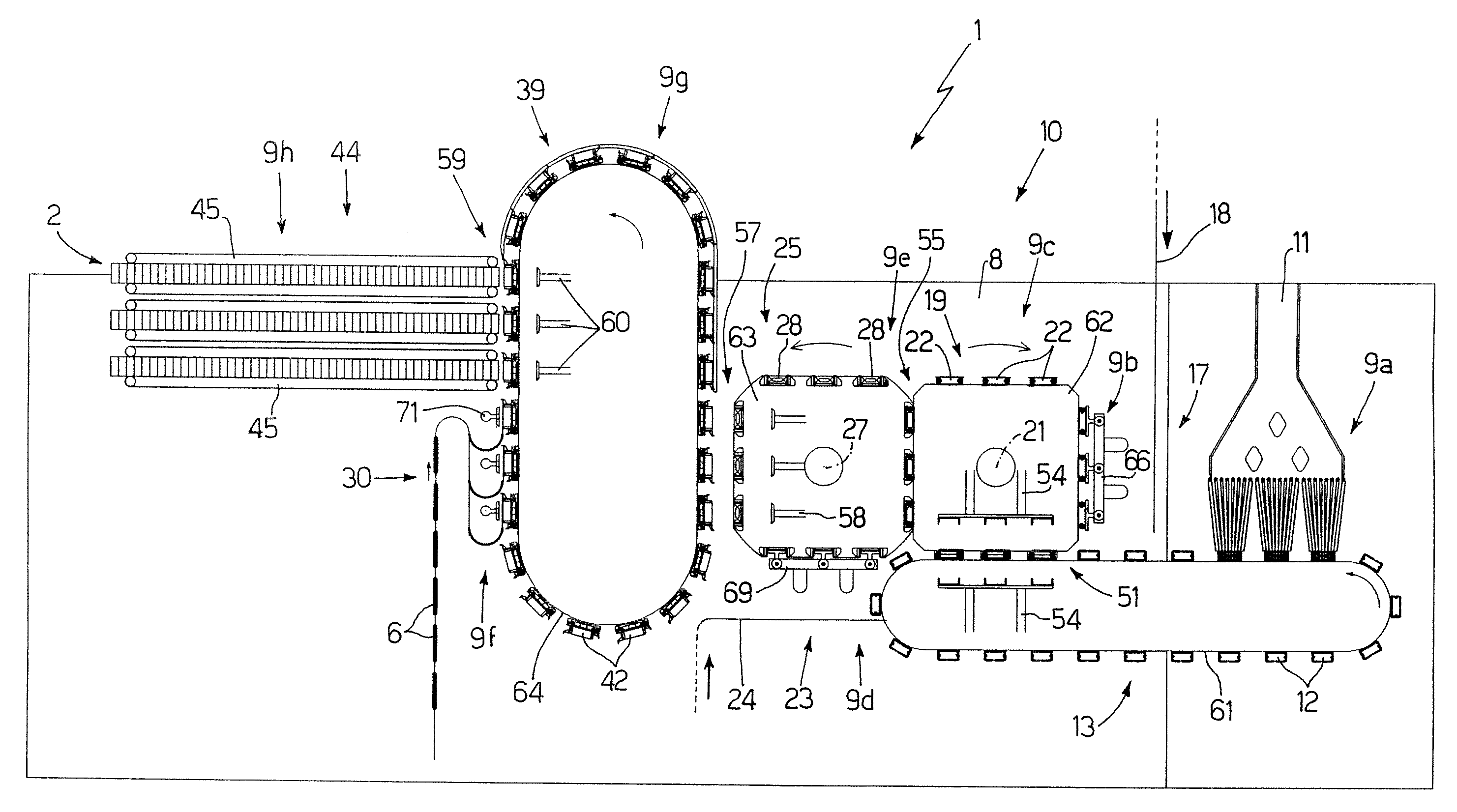 Method and machine for packing a product in at least one sheet of packing material