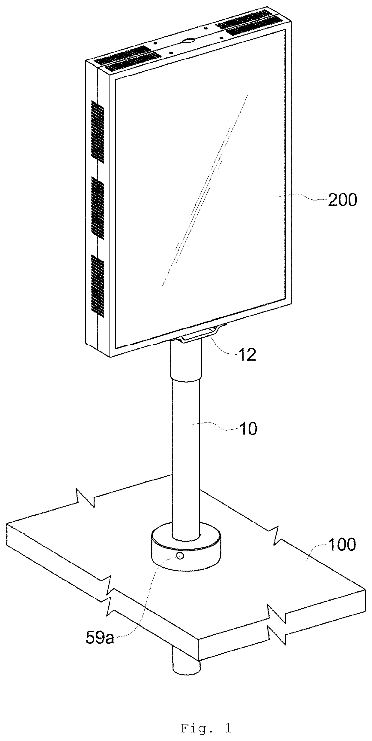 Rotatable stand for LCD monitor