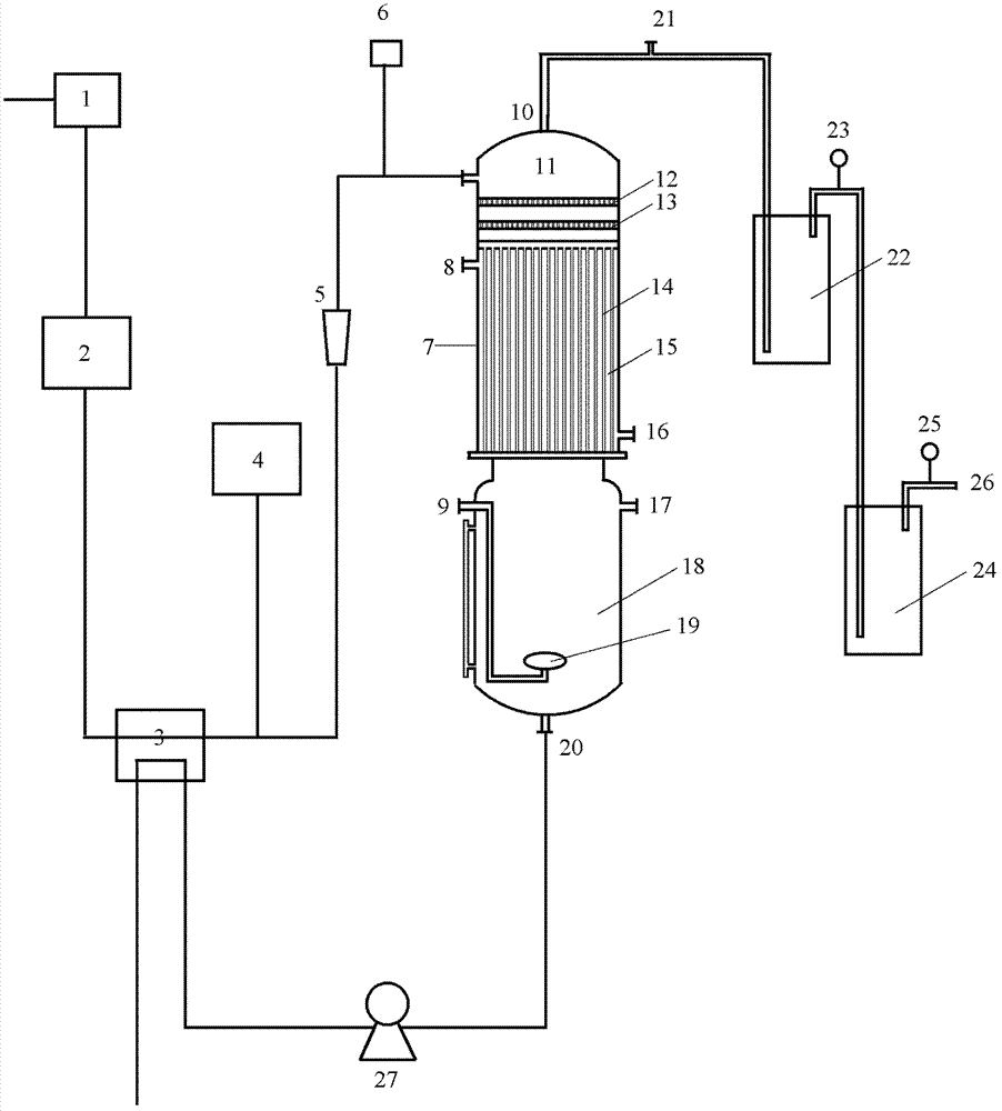 Device and method for treating waste water and preparing hydrogen simultaneously