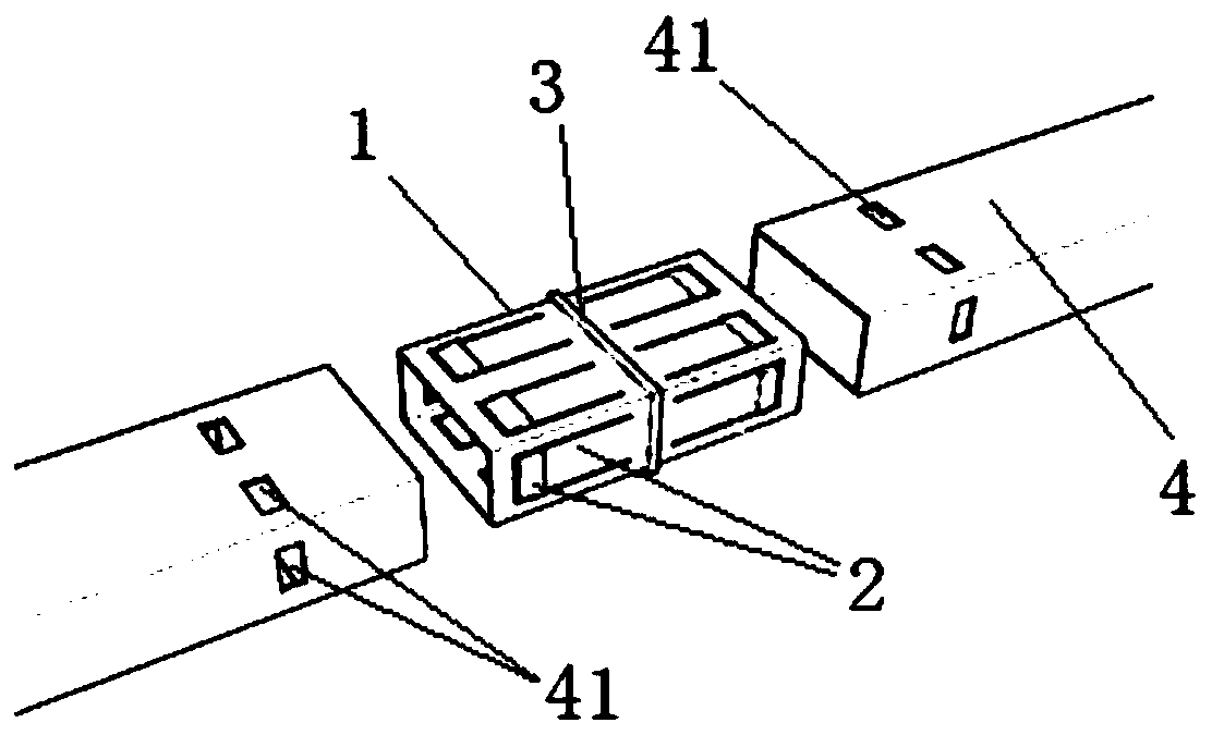 Connecting structure of fabricated square steel