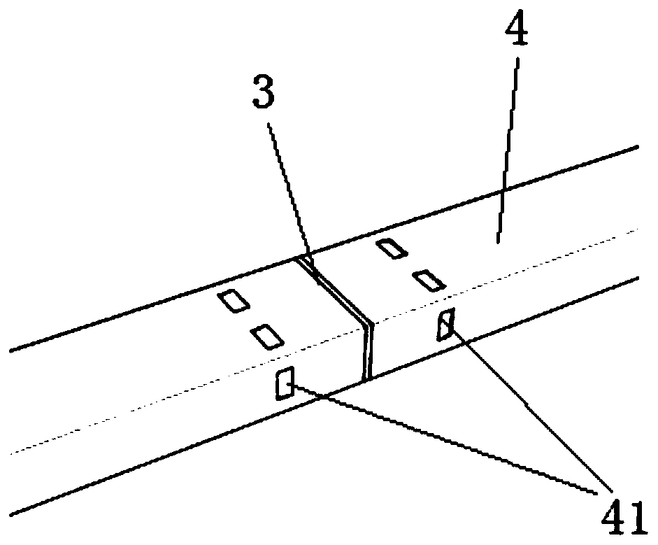 Connecting structure of fabricated square steel