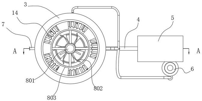 A multi-stage circulating jet spraying device for a packing-free cooling tower