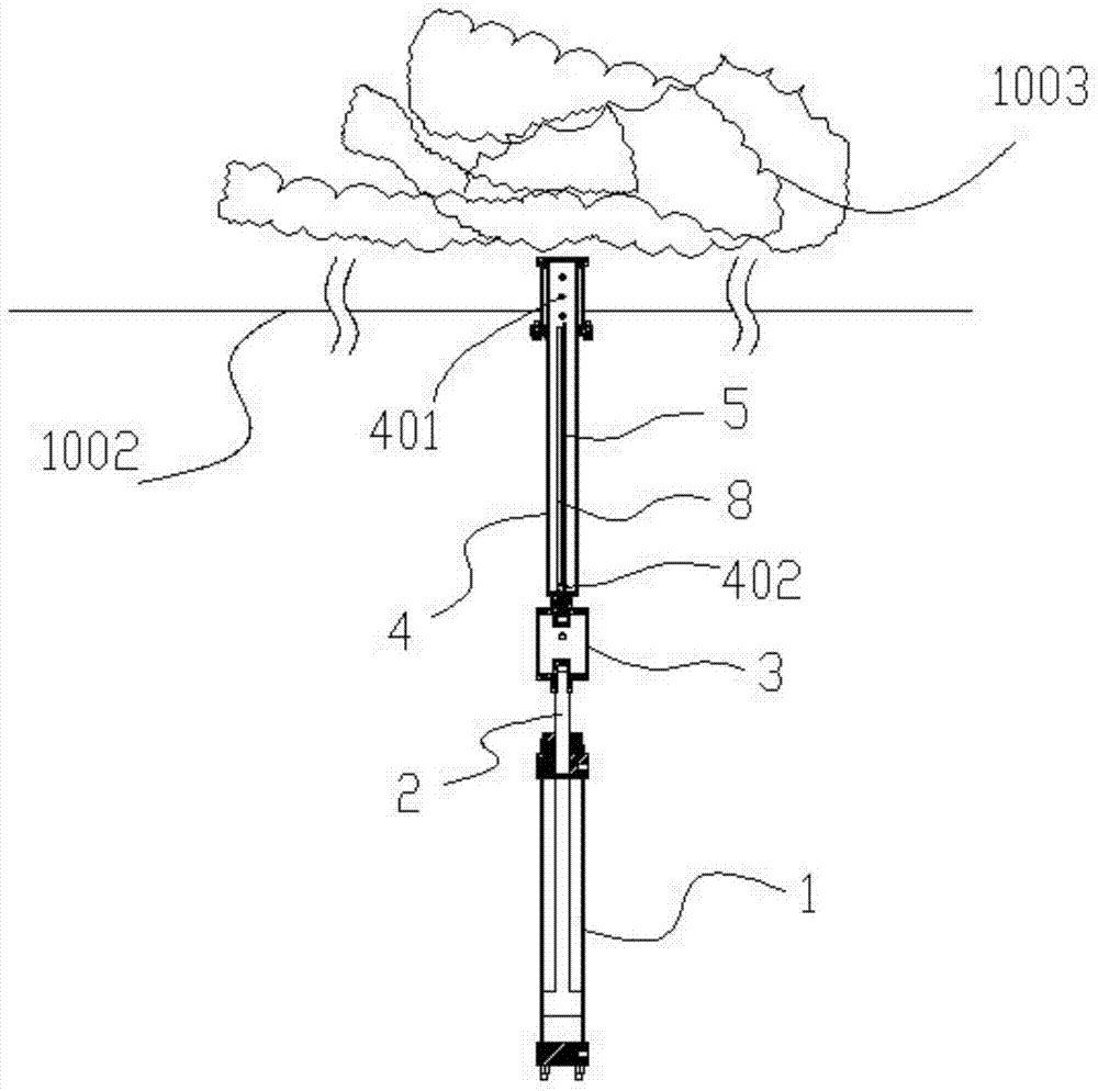 An ignition and combustion-supporting device for a garbage pyrolysis furnace