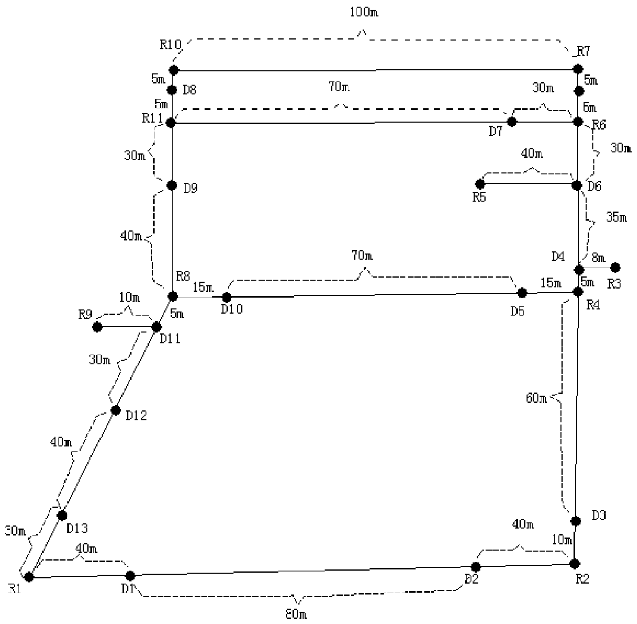 Panoramic map-based network analysis model construction and path analysis method