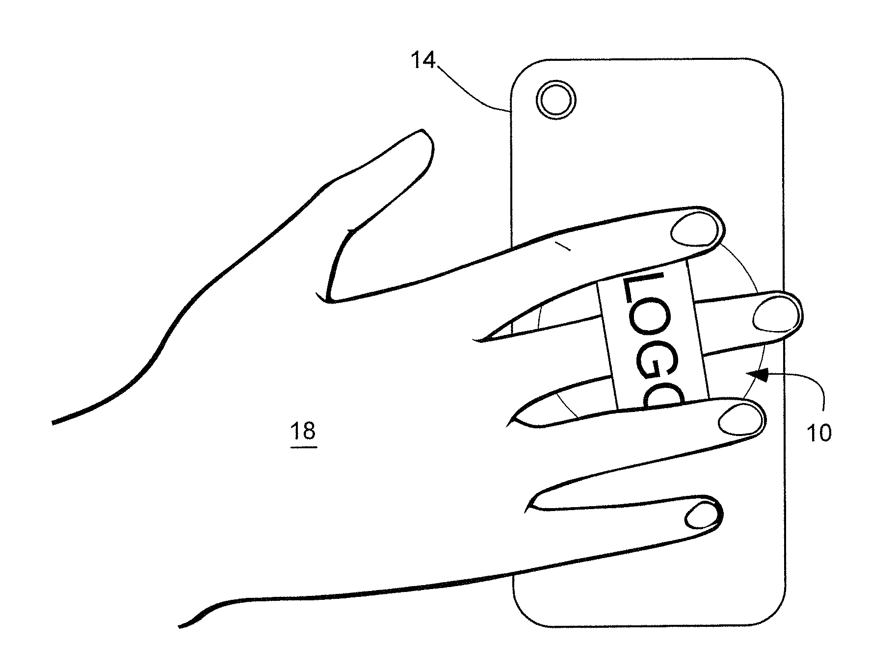 Swivel finger strap for a mobile device