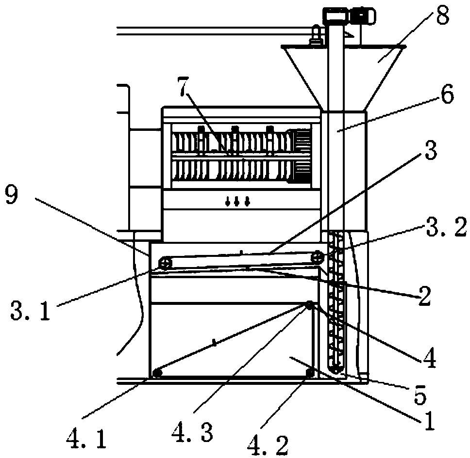 Oil slag separation and re-squeezing device for middle and small-sized oil squeezing machine