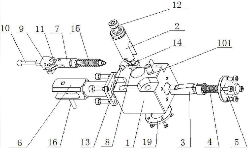 A double spring clamp auxiliary support device