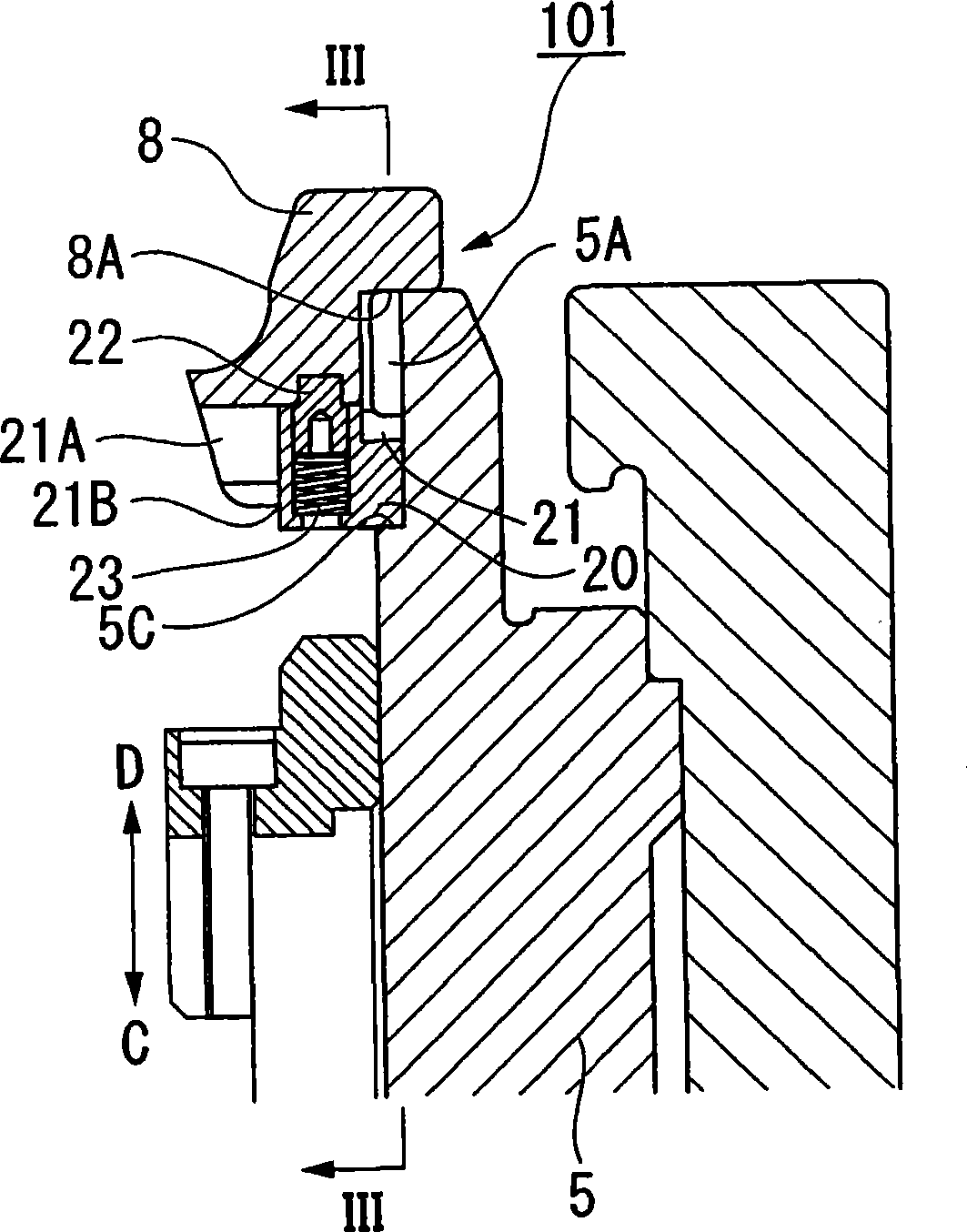 Bead ring locking mechanism of tire vulcanizer