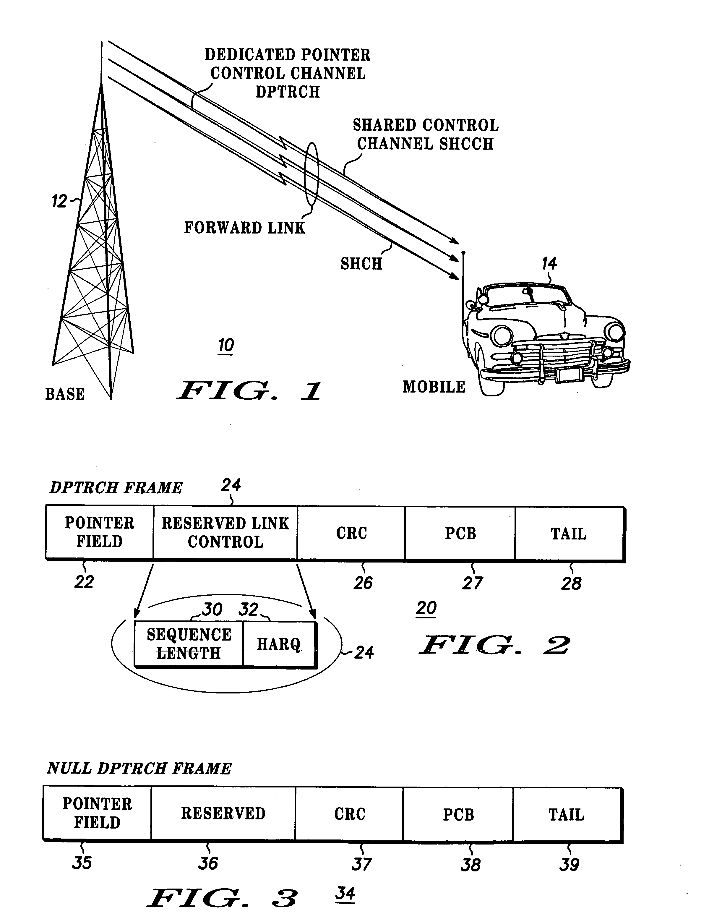 Apparatus and method for providing separate forward dedicated and shared control channels in a communications system