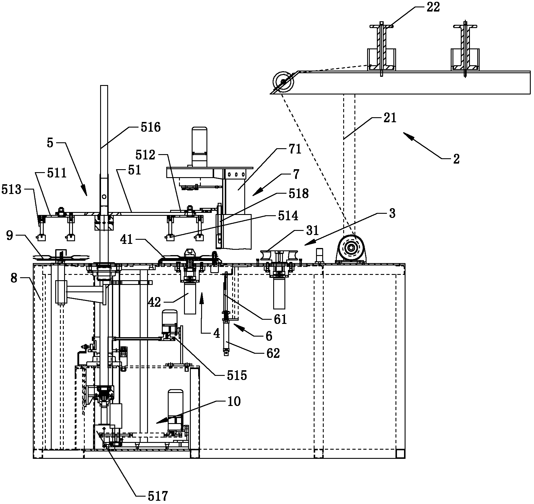 Winding-up technology for fishing net loom spindle disk winding-up machine