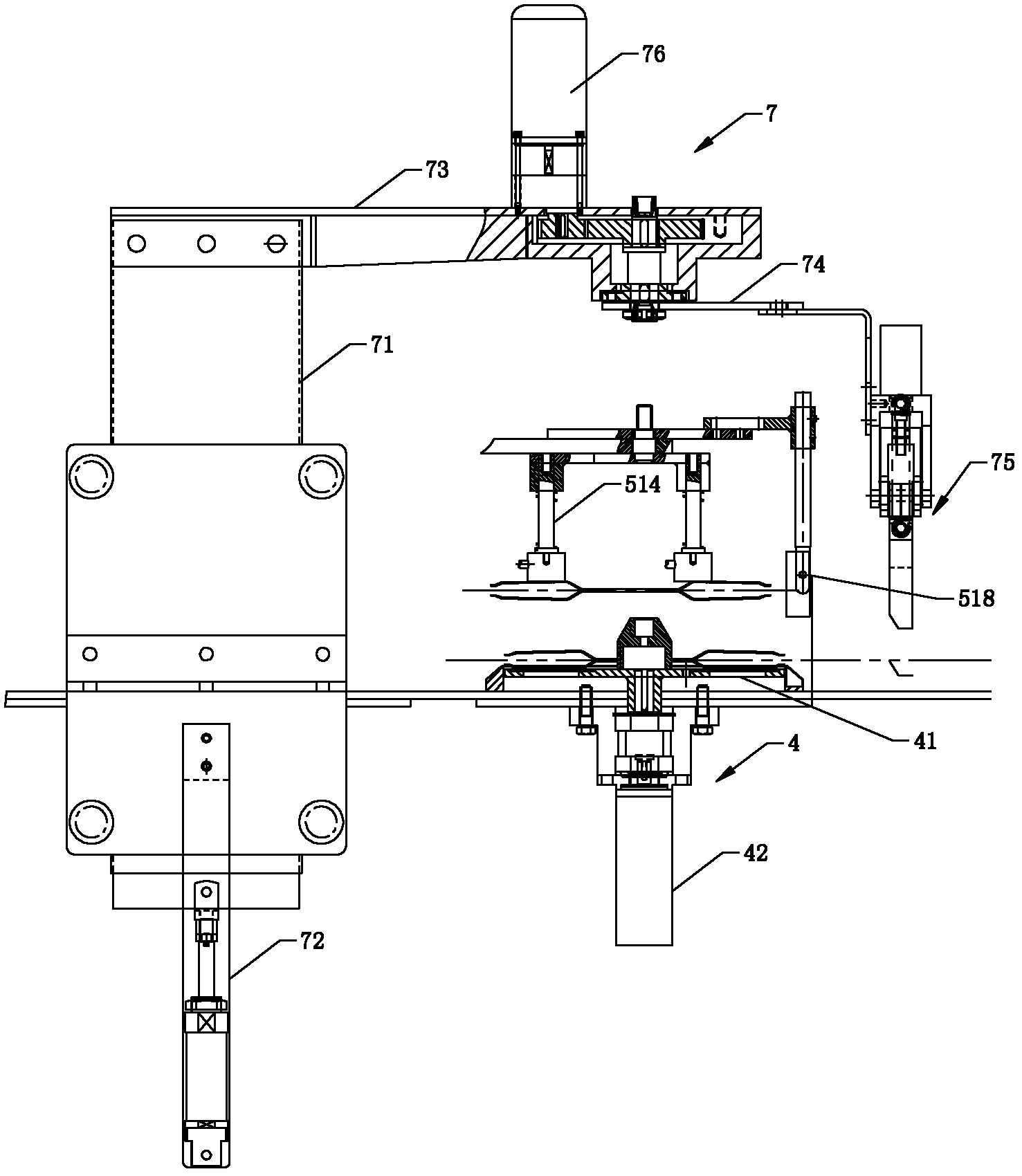 Winding-up technology for fishing net loom spindle disk winding-up machine