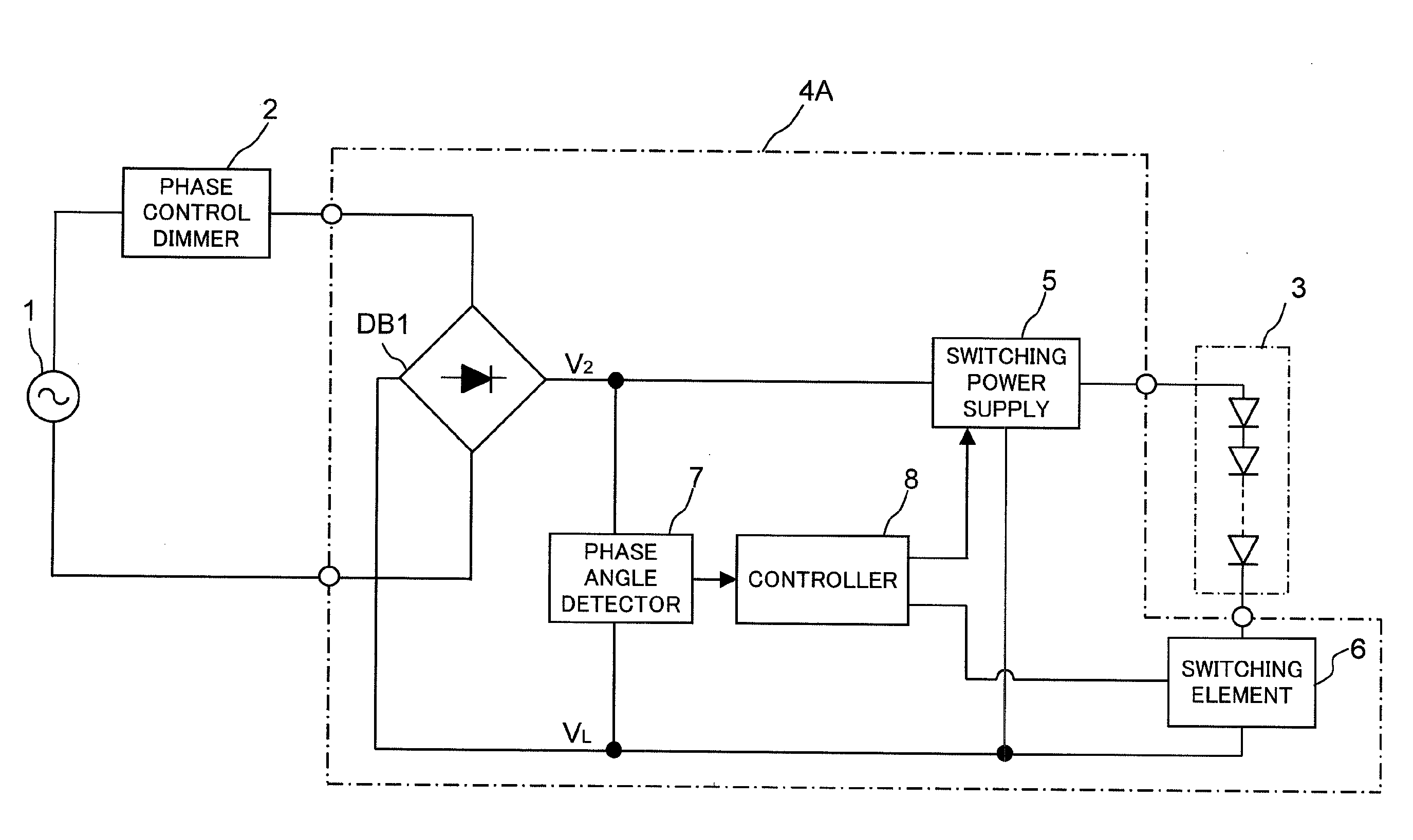 LED drive circuit, dimming device, LED illumination fixture, LED illumination device, and LED illumination system