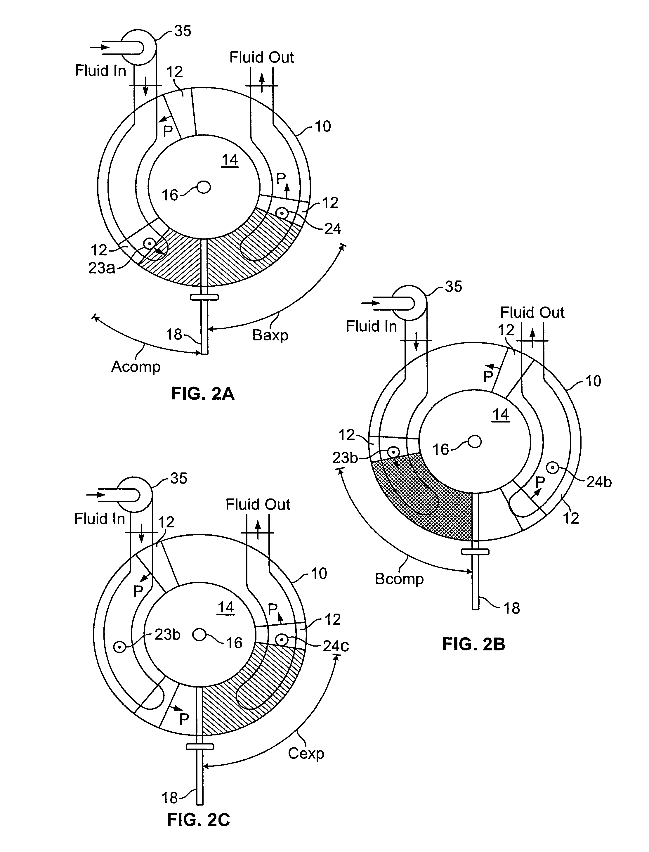 Toroidal engine with variable displacement volume