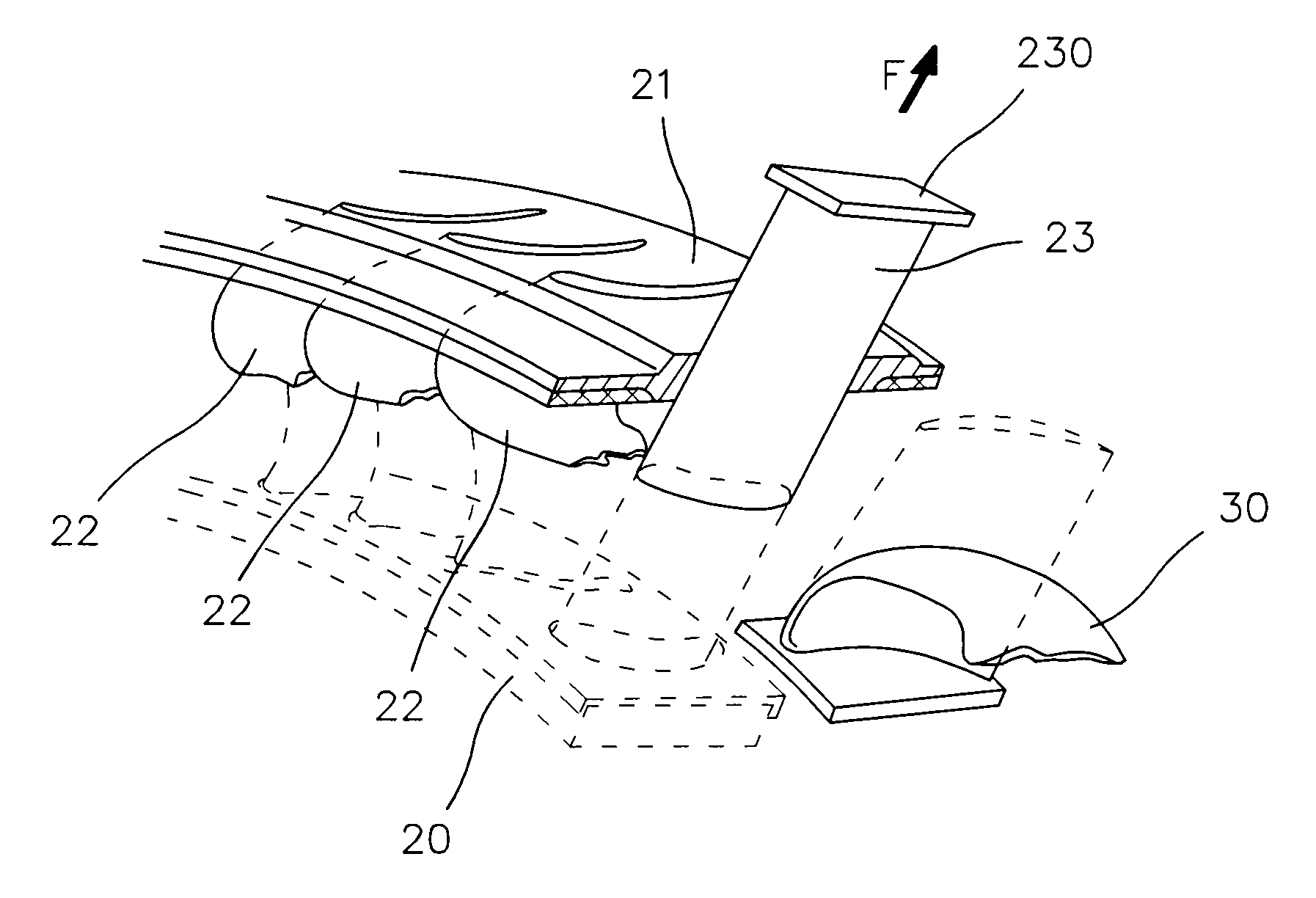 Device for stiffening the stator of a turbomachine and application to aircraft engines