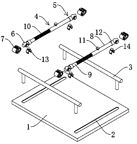 Assembly type building outer wall steel structure welding clamping device