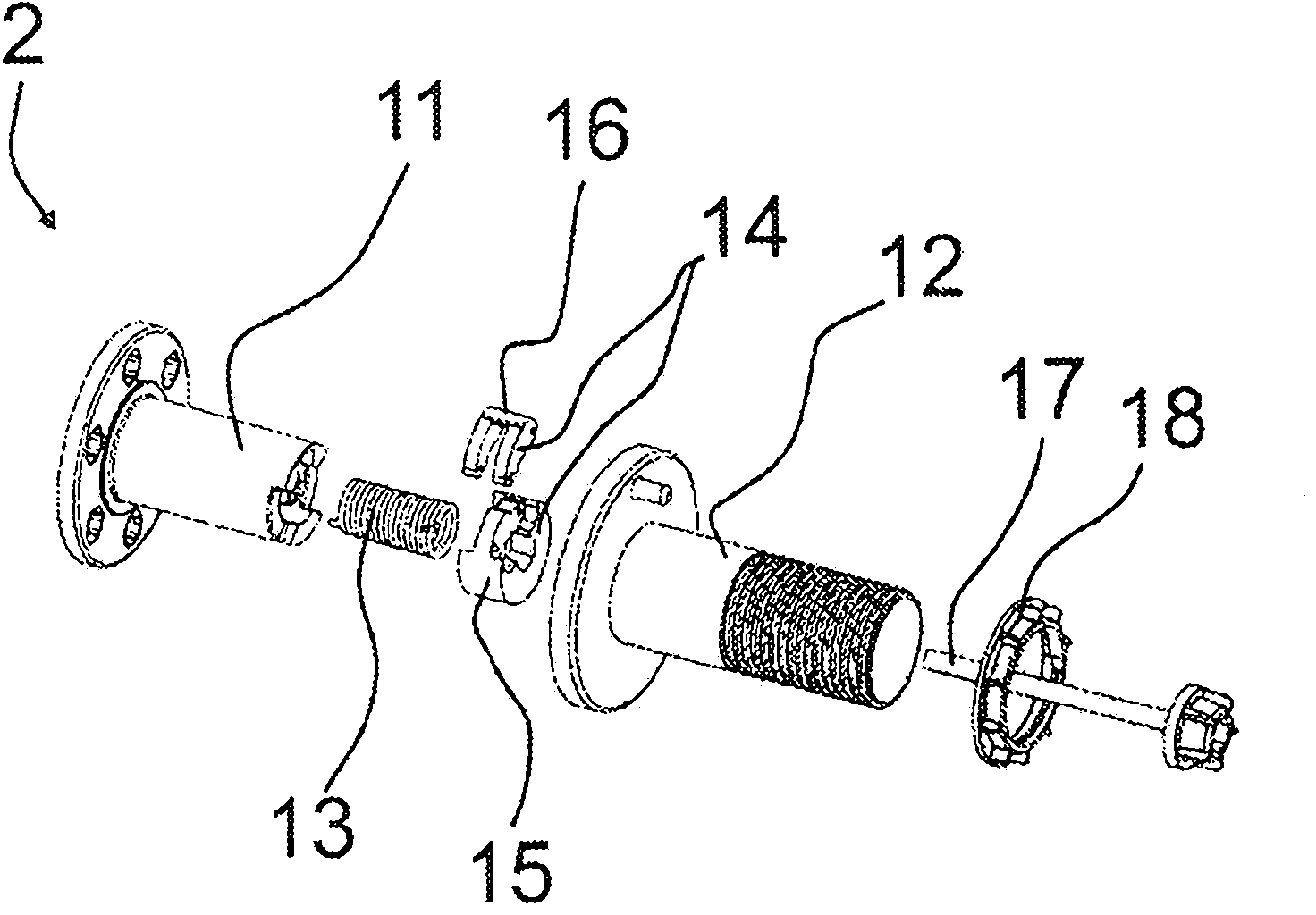 Arrangement in wire feeding device of welding machine and method for moving welding wire