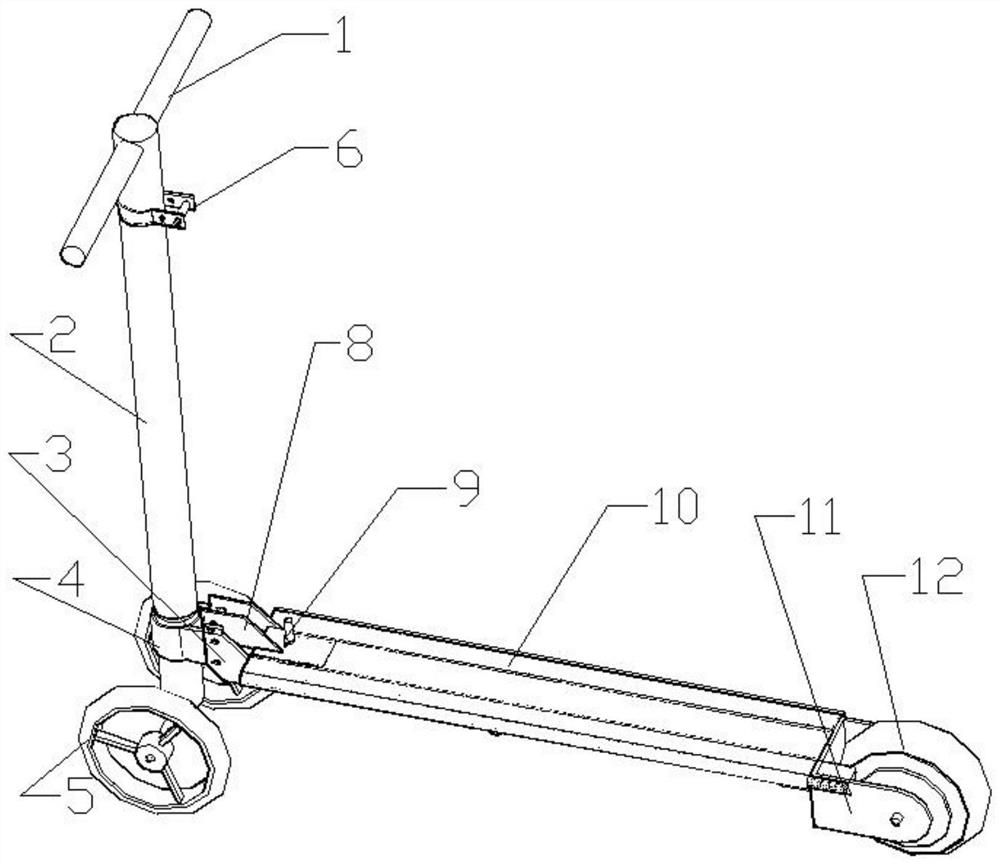 Automatic folding scooter