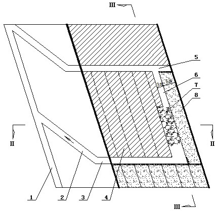 Strip mining method of metal ore body horizontal pillar