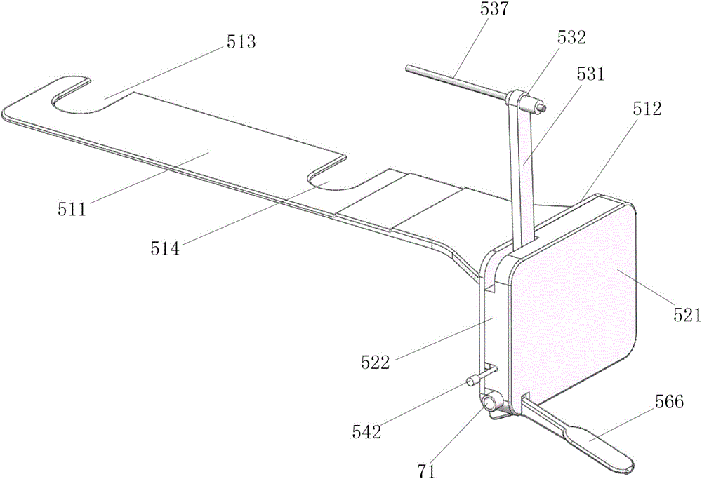 Pedal controllable upper-and-lower type cushion turn-over device