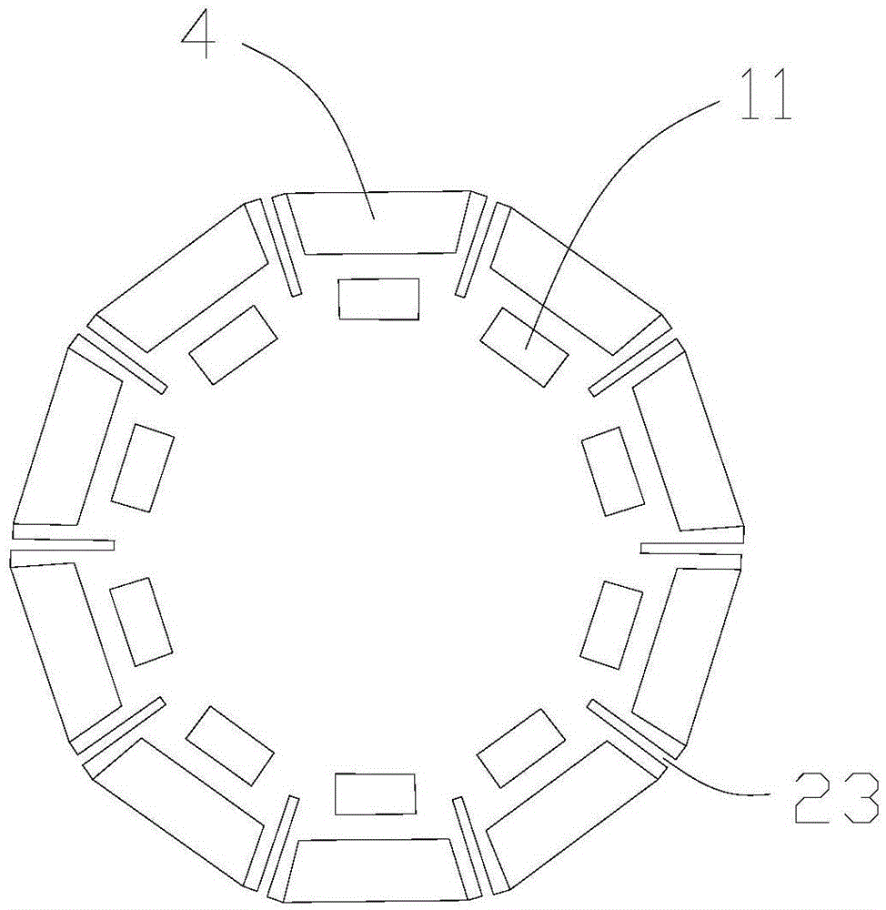 A superconducting motor using field-cooled superconducting permanent magnets