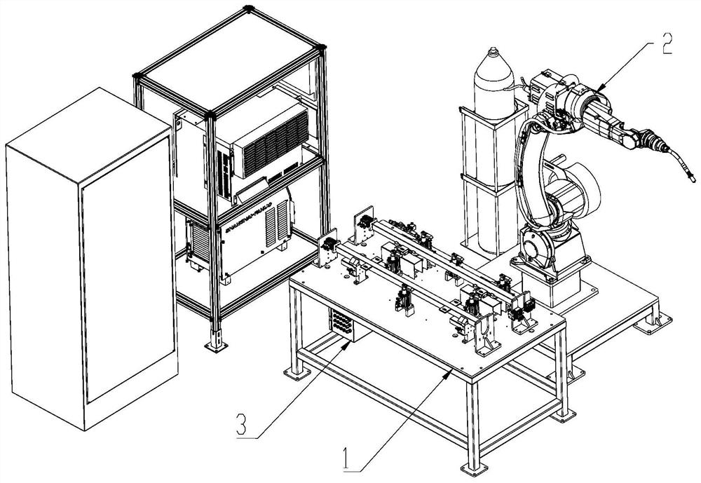 Robot system for full-automatic welding of steel members and using method of robot system