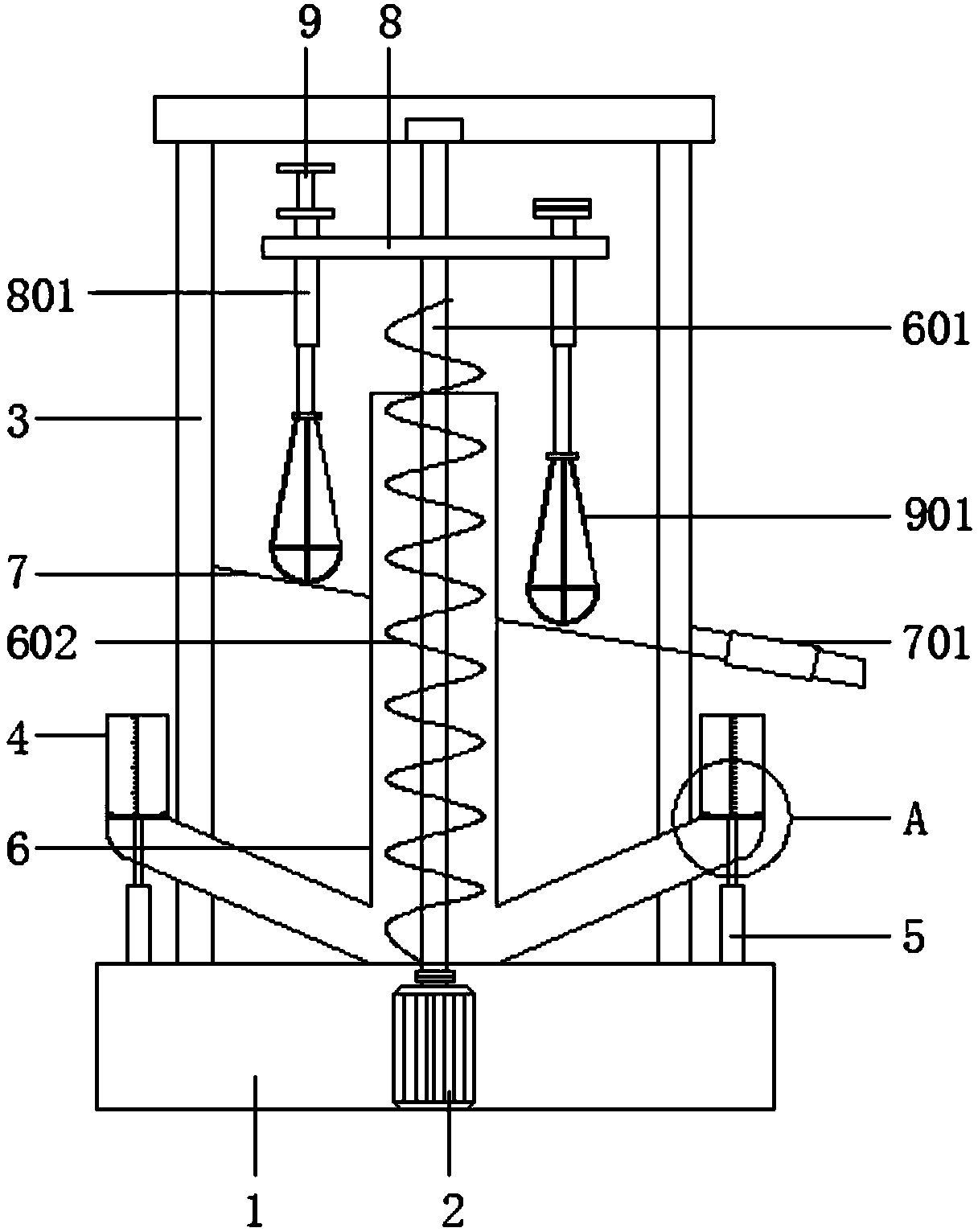 Soil pre-selecting and fertilizer mixing stirring equipment