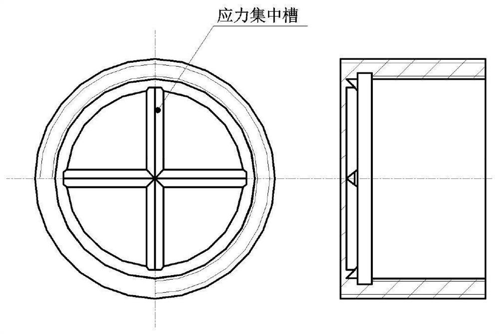 An insensitive warhead pressure relief structure controlled by temperature and pressure