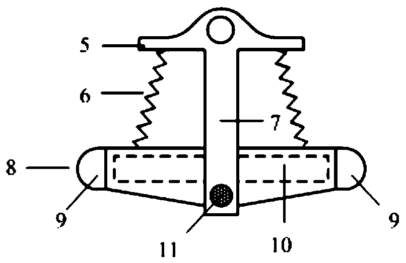 Composite spacer ring-nutation damper for controlling overall galloping of wire