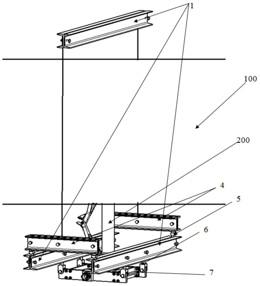 A helicopter landing gear loading device
