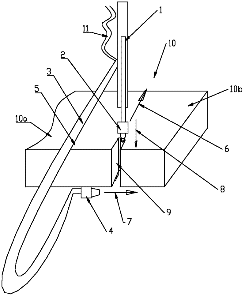 Continuous casting cutting slag cleaning method and slag cleaning device thereof