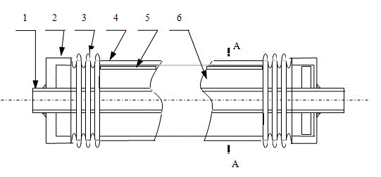 Metal vacuum high-temperature heat collection pipe