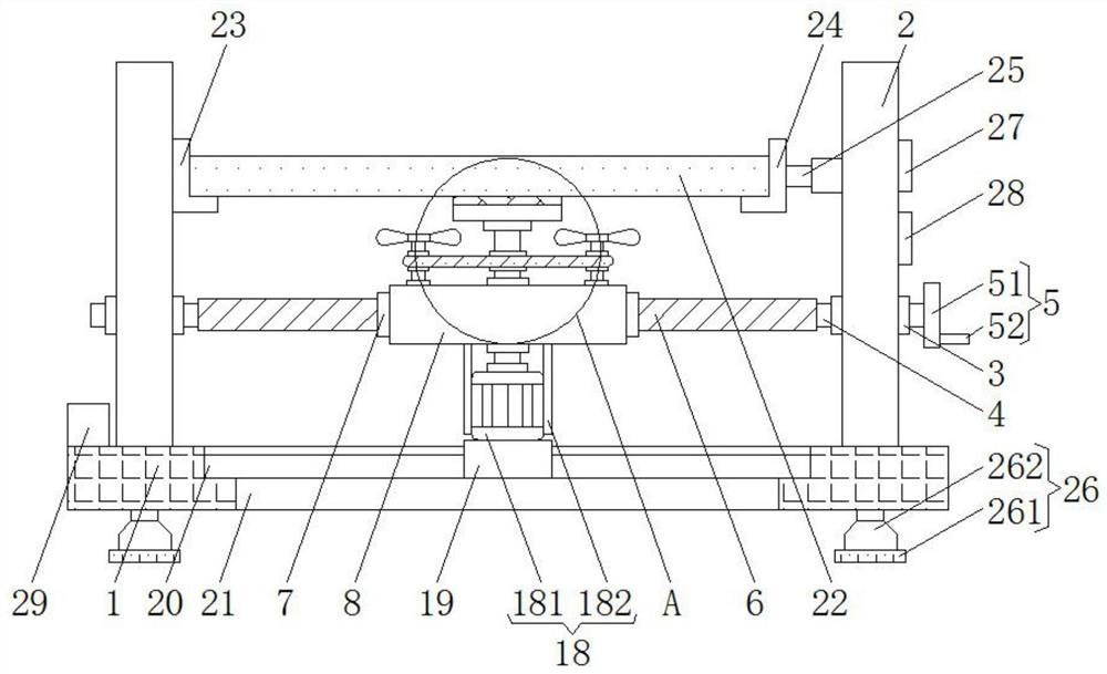 New energy automobile part grinding device with dust blowing function