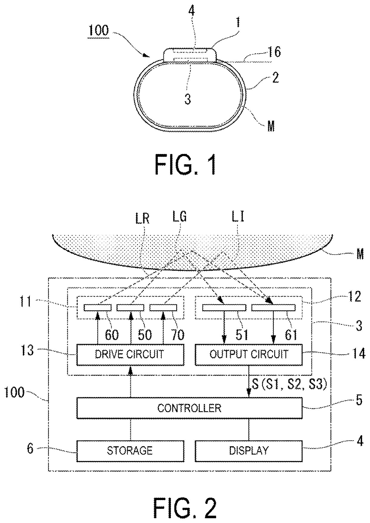 Detecting device and measuring device